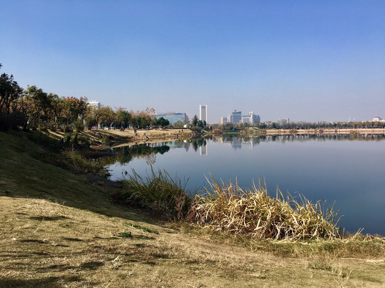 枣庄人工湖图片